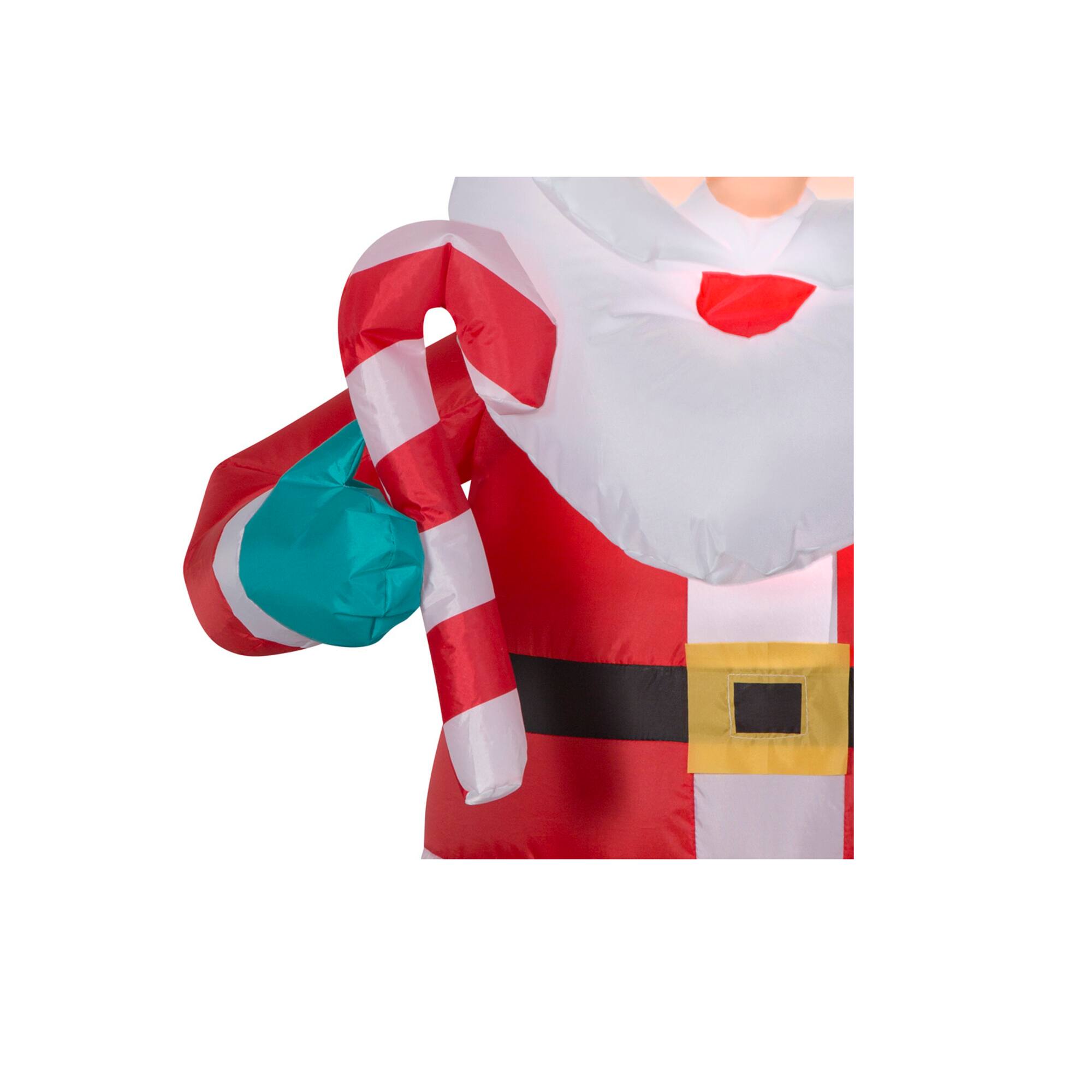 4ft. Airblown® Inflatable Christmas Santa with Candy Cane